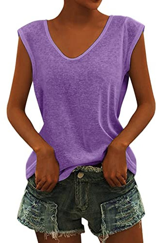 Tank Top Damen Oberteile Ärmellose Blusentop Shirts,Bluse Flieder Damen,Schulterfrei Crop Top,Hochwertige T Shirts,Fussball T Shirt,T Shirt Mit Schlitz,Dirndlbluse Mit Stehkragen