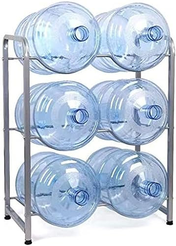 Soporte para Jarra De Agua De 5 Galones para 6 Botellas, Estante para Jarra Enfriador De Agua De 3 Niveles, Estantes De Almacenamiento De Botellas Desmontables para Uso Doméstico En La Oficina,HAO