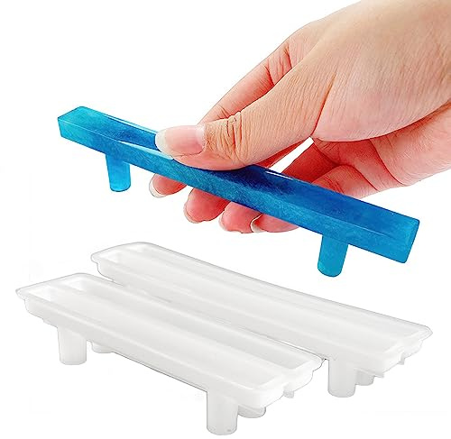 Tray Handles for Resin Mold, 2pcs Silicone Tray Handle Mold Epoxy Resin Casting Halloween Molds for DIY Art Craft Storage Cabinet Cupboard Serving Board Jewelry Trays Drawer Fruit Platter