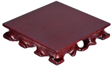 PATIKIL Wooden Display Stand, 5.5 x 5.5 Inch Square Teapot Vase Bonsai Base Wood Stand Holder for Home Office Decoration