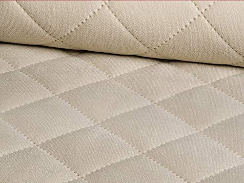 2,5 Meter Polsterstoff Webstoff Bezugstoff Alcala Gesteppt 50 Creme