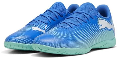 PUMA Unisex Future 7 Play IT Soccer Shoe, Hyperlink Blue-Mint White, 40 EU