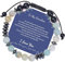 Ayoiow 8mm Perlenarmbands 30cm Armreif 8mm Crystal Morse Code Armband to My Grandma Schwarz Blau Armbänder für Männer