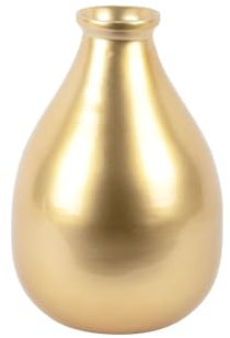Present Time Vase Decente - Rond - En bambou - Diamètre : 20 cm - Doré