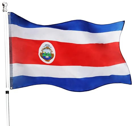 Große Costa-Rica-Flagge, 152 cm x 91 cm, perfekt für Veranstaltungen oder Anlässe in Costa Rica