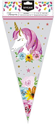 10 Bolsas Chuches de 18 x 37 cm - Unicornio Decoración Cumpleaños, Vajilla Unicornio, Set Decoración Fiesta Unicornio, Decoración Cumpleaños, Fiesta Decoración Vajilla.