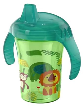 Vasos para beber | Vasos de aprendizaje | Vasos de aprendizaje para niños pequeños, taza de transición de botella para leche con 2 asas, con tapa de derrames, vasos para niños pequeños, suministros de