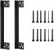 Door Latch Guard Plate, Door Security Protector Door Latch Shield, Stainless Steel Security Door Lock, Cover to Block Access to The Door Lock/Deadbolt Latch for Bathroom Doors (7''- 2Pack, Black)