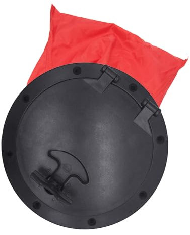 hgnxa 6'' Black Deck Plate Kit Deck With Storage Bag For Fishing Kayaks Boating Deck Plate Cover Kit 6'' Black Deck Plate Kit Deck