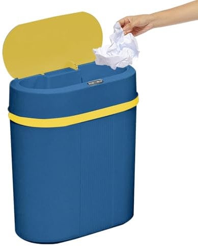 Holdes Electric Garbage Can - Touchless Garbage Can,Motion Sensor Trash Bin, Space-Saving Slim Garbage Bin, Large Capacity Motion Sensitive Kitchen Accessory for Kitchen