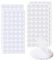 100 Pairs Self-Adhesive Hook and Loop Dots, 20 mm Self Adhesive Sticky Hook and Loop Fastener, Double-Sided Sticky Dots for Crafts on Paper, Plastic, Glass, Metal (White)