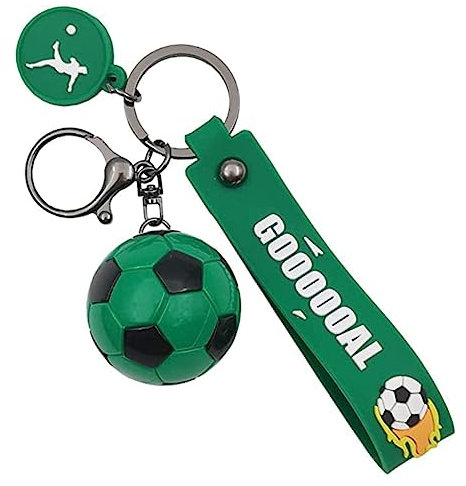 DEARMAMY 4 Stück Schlüsselanhänger für Rucksack Fußball-Schlüsselanhänger für Frauen auto schlüsselanhänger fußball geschenkideen fussball geschenkideen schlüsselringe Geldbörse Charme PVC