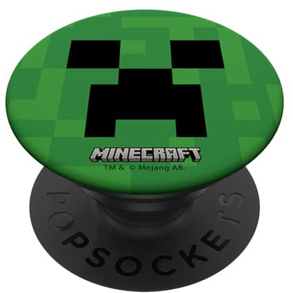 Minecraft Creeper Big Face PopSockets mit austauschbarem PopGrip