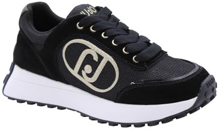 Scarpe Liu Jo da Donna, Modello Sneakers Lolo BF4085PX027, Realizzate in Pelle Sintetica. Nero 36