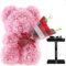 GDJIAYIYI Rose Teddy Bear,Rose flower Bear,Artificial Flower Bear, Bear Flower,Birthday Gift, for Women,Ladies,Girlfriends,Girls, Moms, Grandmothers, Fathers(Pink)