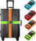 LEXICANMHS Koffergurte 4 Stück Set Farbig, 200cm Lange Kofferband Gurte,Gurtband für Koffer & Gepäck,Kofferband Auffällig,Luggage Strap(Blau+Orange+Rot+Grün)