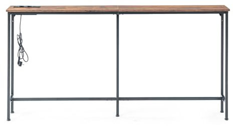 Xisilla Table Console étroite avec Prise intégrée, utilisable sur la Table de Chevet, derrière Le canapé, dans l'entrée de 20 cm de Large