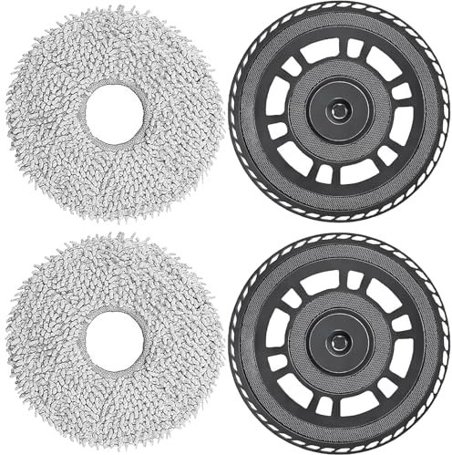 Wischtücher mit Ersatzhalterung für Dreame L10s Pro Ultra Heat, L20 Ultra, L40 Ultra, X40 Ultra, X40 Master, X30 Ultra – Ersatz Wischplatten für Roboter-Staubsauger