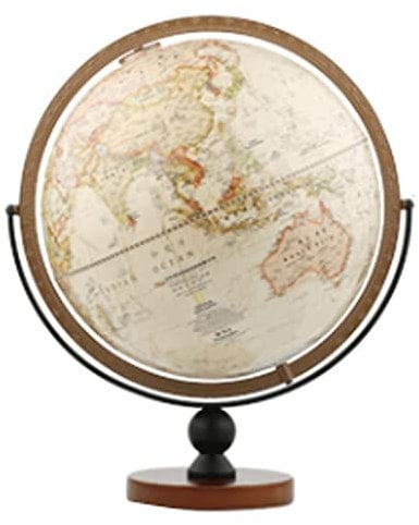 PZEOB Deko-Globus Um 720 ° drehbarer Globus, antike Weltkugeln, Desktop-Politik, geografische Globen für Schüler, Schule, Lernkugeln interessant