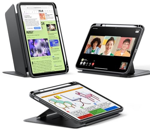 ESR for iPad (A16) 11th Generation Case, iPad 11th/10th Gen Case (2025/2022), Vertical Stand Cover, Multi Stand Angles, Ultra-Stable Cover with Pencil Holder, Flip Magnetic Series, Black