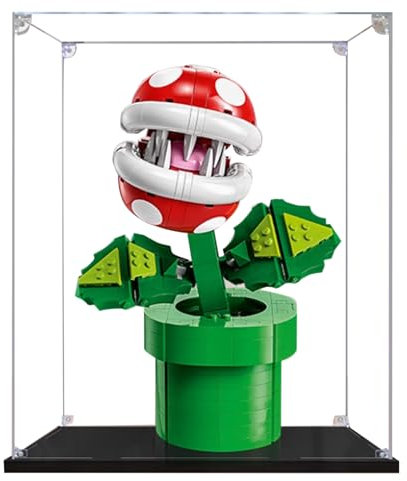Acryl-Vitrine für Lego 71426 Piranha-Pflanzen-Bauset, transparente Vitrine, staubdichte Vitrine, kompatibel mit Lego 71426 (nur Vitrine) (transparent, 2 mm)
