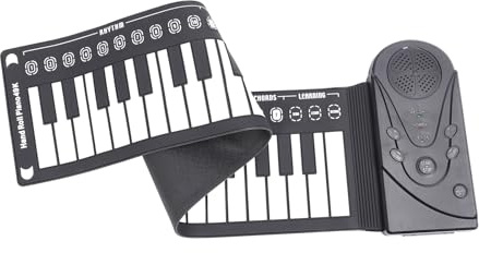 Roll Up Klavier, 49 Tasten Roll Up Keyboard, Tragbares Elektronisches Keyboard, Faltbares Klavier Für Anfänger, 16 Töne, 10 Rhythmen, 16 Stufige Lautstärkeregelung, Integrierte