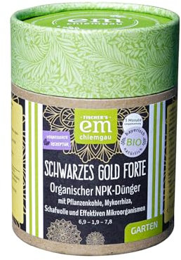 EM-Chiemgau® Organischer Bio Universal Langzeitdünger [Terra Preta] Dünger mit Pflanzenkohle, Mykorrhiza & EM - für alle Pflanzen – Fördert Humusaufbau & Bodenfruchtbarkeit (400 g)