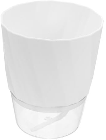 UPKOCH Maceta Autocontrol De Riego Automática De Plástico Macetero De Doble Transparente Absorbe Agua para Plantas De Interior y Exterior Diseño Moderno y Funcional para Tiestos y Riego