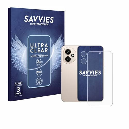 Savvies Schutzfolie für Honor 400 | (Display+Kamera) 6 Stück Transparenter Displayschutz Made in Germany Ultra-Klar Displayschutz-Folie