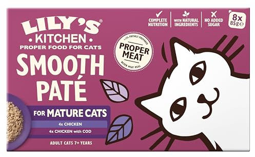 Lily's Kitchen Smooth Paté Selection Complete Nutrition Mature Cat Food 4 x (8 x 85g)