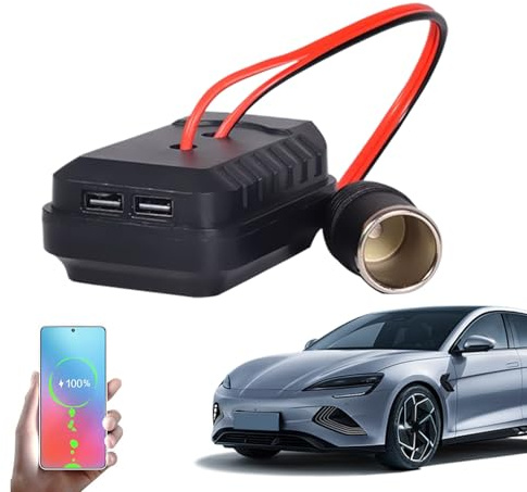 -Cigare Auto 18-21 V | Adattatore a doppia porta USB - Portatile Camping Road Trip Moto Camion Viaggi Esterno Guida