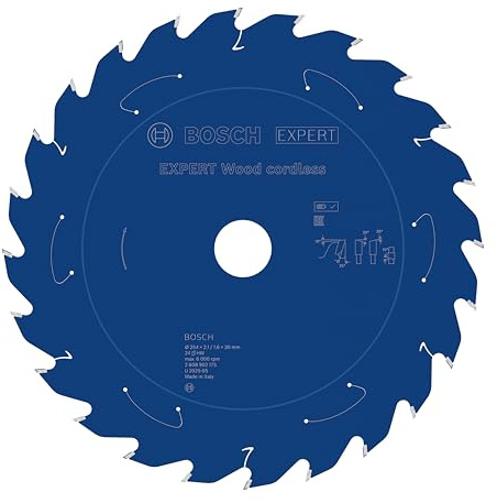 Bosch 1x Expert Wood Cordless Circular Saw Blade for Table Saw | for Softwood, Hardwood, Ø 254 mm, Professional Accessory Table Cordless Circular Saw