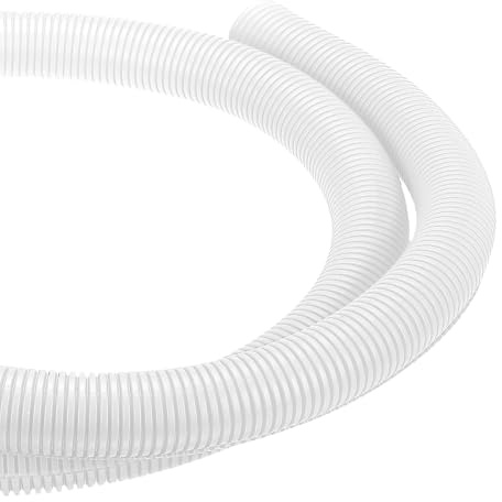 DMiotech Kabelschutzrohr Geschlitztes Schlauchrohr 6.6ft Kabelkanäle Weiß | Kabelorganizer, Aus PET, 1 1/2 Zoll, Flexible, Für Büro Haus Garten