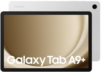 Samsung Galaxy Tab A9+ Android Tablet, 64GB Storage, Large Display, 3D Sound, Silver, 3 Year Samsung Extended Warranty (UK Version) (Renewed)