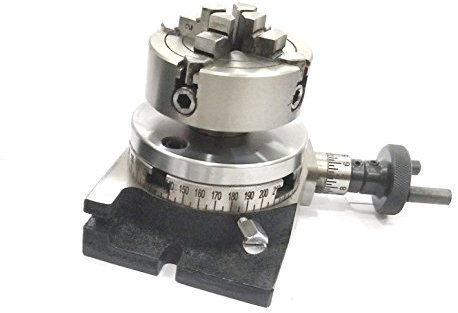 75 mm (4 Schlitze) Drehtisch + 70 mm 4 Backen unabhängiges Bohrfutter + Rückplatte