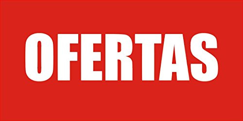 PEGAFACIL Vinilo Adhesivo de Rebajas | Cartel Adhesivo Ofertas | Pegatinas para Escaparate | Descuentos para Establecimiento (Oferta)