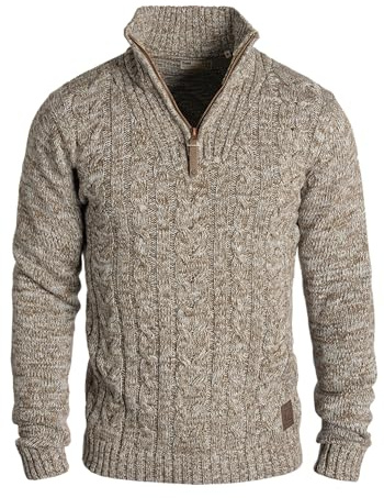 !Solid SDPankraz Herren Strickpullover Troyer Grobstrick Pullover