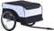 HOMCOM Bike Trailer Cargo in Steel Frame Extra Bicycle Storage Carrier with Removable Cover and Hitch (White and Black)