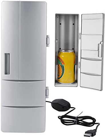 Mini Réfrigérateur du Voiture USB Portable Mini Frigo Congélateur Canettes Boisson Refroidisseur de Bière Refroidisseur Voiture de Voyage (C)