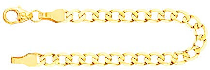 EDELIND Armband Herren 585 Echt Gold 3.9mm Armkette Panzerkette aus 14 K Bracelet für Männer Länge 21cm Gelbgold Goldarmband Made in Germany