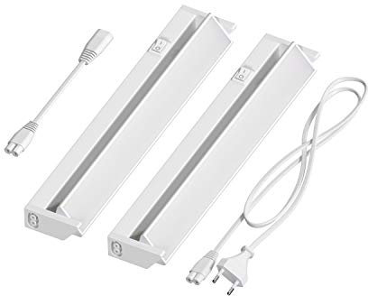 ledscom.de LED Unterbau-Leuchte LIWO 35cm, schwenkbar, je 538lm, weiß 2er Set