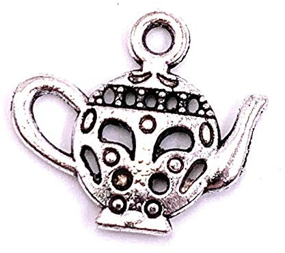 H-Customs Teapot Antique Charm Pendant Pendants Craft Supplies Jewelry