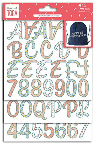 DRAEGER PARIS 1886 52 Letras y 20 números termoadhesivos – Flex – Oh La La La, Tela, Rosa, non applicable