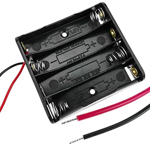 BeMatik - Battery Compartment. Porte-Pile Plat pour 4 Piles AAA LR03 1.5V
