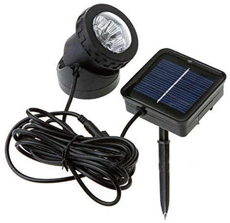 KINGCOO Luce Solare Subacquea per Laghetto, Impermeabili 6LED Lampade Sommergibili Proiettore Faretto Faretto Acquario Luce per Giardino Piscina Cortile Paesaggio Illuminazione Esterna (Bianco caldo)