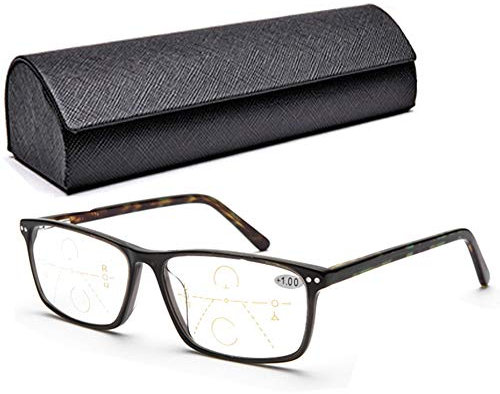 VOCD Lesebrille Anti-Blau Lichtfarbe Auto-Zoom Multifokus-Presbyopiebrille Für Männer Und Frauen Nah- Und Fernspiegel - Plattenrahmen Vollformat