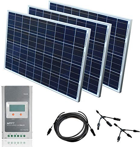 Solar Set 12 V Solaranlage MPPT Laderegler Solarkit PV Wohnmobil Solarmodul, Wattzahl:300 W