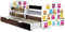 ACMA Kinderbett Jugendbett mit Einer Schublade und Matratze Wenge mit Rausfallschutz Lattenrost II 140x70 160x80 180x80 (31 Eule, 180x80 + Bettkasten)