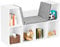 DREAMADE Bücherregal für Kinder, Kinderregal aus Holz, Spielzeug-Organizer, Kinderzimmerregal mit 6 Ablagefächern, für Kinderzimmer Schlafzimmer (Weiß)