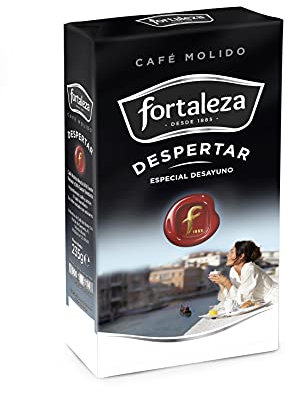 Café Fortaleza - Café Molido, Sabor Despertar, Especial Desayuno, Variedades Arábicas, Compatible con Cafeteras Italianas, de Filtro y de Émbolo, Pack 235g x 12 - Total 2,82kg…